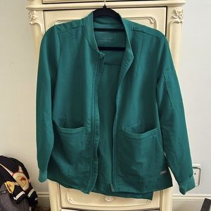 FIGS Bellery scrub jacket in hunter green XS EUC